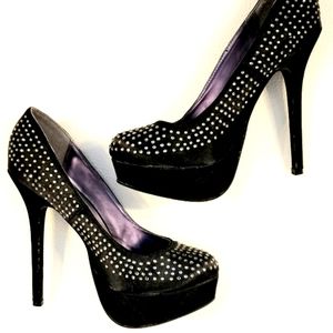 Rhinstone Studded High Heels